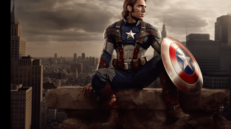 Actor Hollywood as Captain America